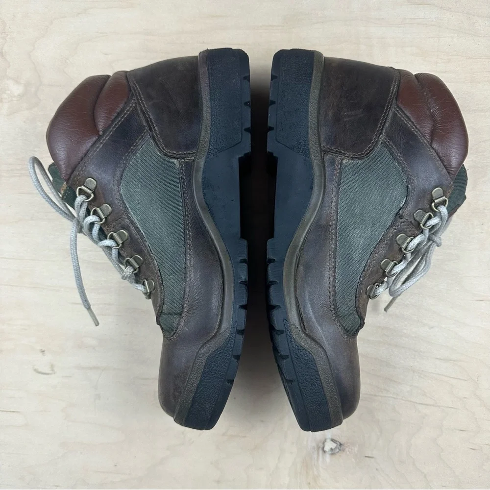 Timberland Brown and Green Hiking Boots